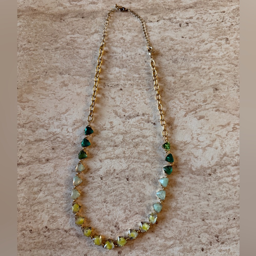Elegant Green and Gold Necklace